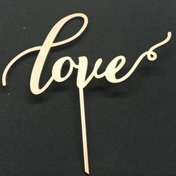 Intra απο ξύλο plywood 3mm-4mm πάχος – ξύλο Love Cake Topper για την Ημέρα του Αγίου Βαλεντίνου 45x50 cm INTRAVECTRY-MY556933 - Image 1