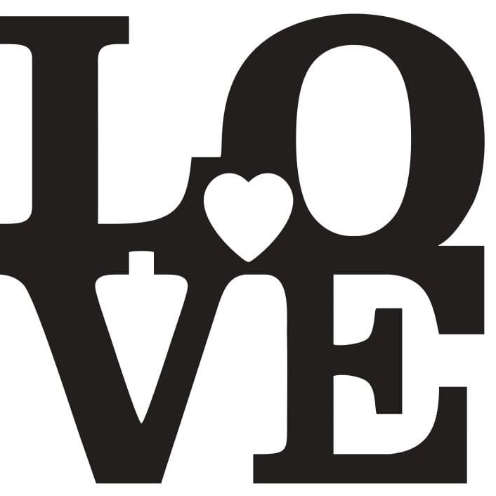 Intra απο ξύλο plywood 3mm-4mm πάχος – Word Love and Heart Symbol Decor για το ξύλο Ημέρα του Αγίου Βαλεντίνου 35x40 cm INTRAVECTRY-MY560606