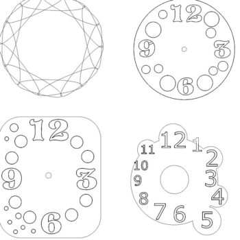 Intra απο ξύλο plywood 3mm-4mm πάχος – ξύλο συλλογής διάταξης ξύλινου ρολογιού τοίχου 30x30 cm INTRAVECTRY-MY555483 - Image 1