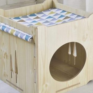 Intra απο ξύλο plywood 3mm-4mm πάχος – ξύλο προτύπων για το ξύλινο σπίτι για γάτας, απλό και άνετο 45x50 cm INTRAVECTRY-MY555540