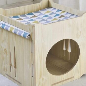 Intra απο ξύλο plywood 3mm-4mm πάχος – ξύλο προτύπων για το ξύλινο σπίτι για γάτας, απλό και άνετο 45x50 cm INTRAVECTRY-MY555540 - Image 1