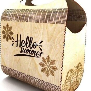 Intra απο ξύλο plywood 3mm-4mm πάχος – Κομψή τσάντα από κόντρα πλακέ με σχέδιο ζωντανού μεντεσέ για γυναικεία λίμα 20x20 cm INTRAVECTRY-MY558072 - Image 1