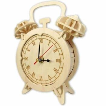 Intra απο ξύλο plywood 3mm-4mm πάχος – Ξύλινο Vintage Ξυπνητήρι για επιτραπέζιο ξύλο CNC 40x45 cm INTRAVECTRY-MY557256 - Image 1