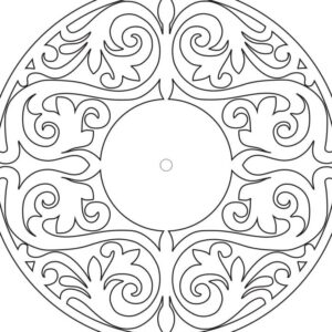 Intra απο ξύλο plywood 3mm-4mm πάχος – ξύλο ρολόι τοίχου με λουλουδάτο μοτίβο 20x20 cm INTRAVECTRY-MY555647