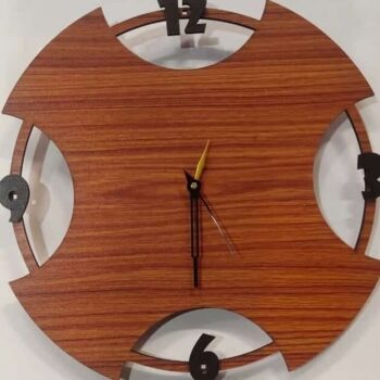 Intra απο ξύλο plywood 3mm-4mm πάχος – Μοναδικό και δημιουργικό ξύλο αναλογικού ρολογιού τοίχου 20x20 cm INTRAVECTRY-MY555653 - Image 1