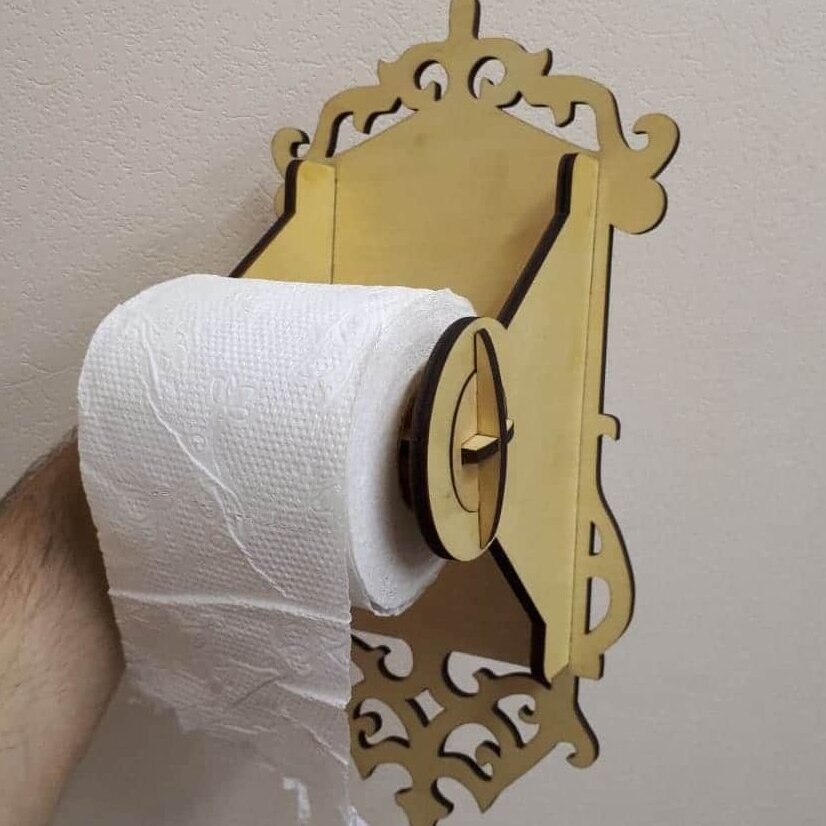 Intra απο ξύλο plywood 3mm-4mm πάχος – Ξύλινη θήκη χαρτιού υγείας για λίμα σε ρολό 25x30 cm INTRAVECTRY-MY555670