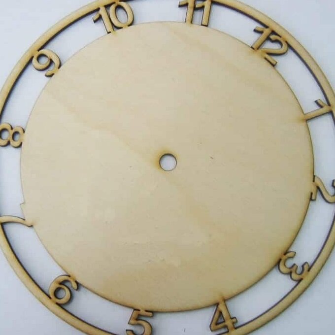 Intra απο ξύλο plywood 3mm-4mm πάχος – Ξύλινο ξύλο προτύπου προσώπου ρολογιού τοίχου στρογγυλό 12x15 cm INTRAVECTRY-MY557282