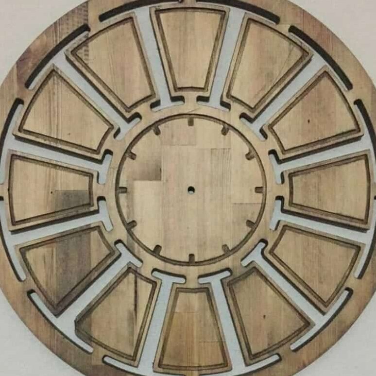 Intra απο ξύλο plywood 3mm-4mm πάχος – Ξύλινο ξύλο προτύπου στρογγυλού ρολογιού 40x45 cm INTRAVECTRY-MY557288