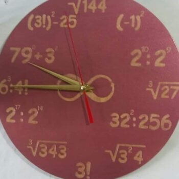 Intra απο ξύλο plywood 3mm-4mm πάχος – ξύλο ρολόι τοίχου με ξυλόγλυπτα μαθηματικά εξίσωση 20x25 cm INTRAVECTRY-MY557298 - Image 1