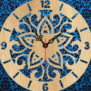 Intra απο ξύλο plywood 3mm-4mm πάχος – ξύλο σχεδίου με ξύλινο ρολόι τοίχου κύκλος αστεριών 10x10 cm INTRAVECTRY-MY555730