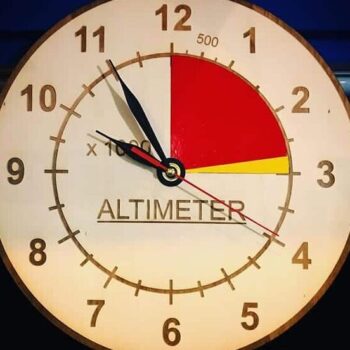 Intra απο ξύλο plywood 3mm-4mm πάχος – ξύλο ρολογιού τοίχου από ξύλο Altimeter 25x25 cm INTRAVECTRY-MY555742 - Image 1