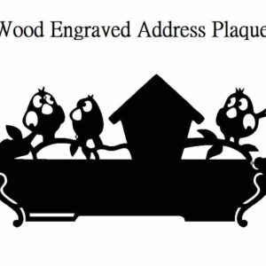 Intra απο ξύλο plywood 3mm-4mm πάχος – Εξατομικευμένη Ονομαστική Πλακέτα Ξύλινου Σπίτι με ξύλο Κουκουβάγιες 20x20 cm INTRAVECTRY-MY561407