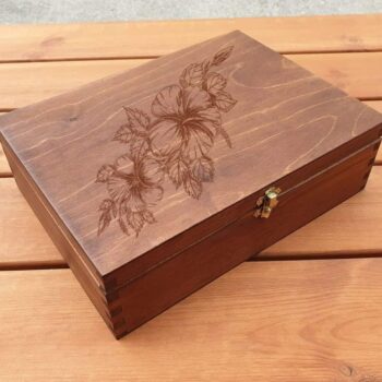 Intra απο ξύλο plywood 3mm-4mm πάχος – Floral Art on the Box ξύλο Χαρακτικής με Λέιζερ 25x30 cm INTRAVECTRY-MY561427 - Image 1