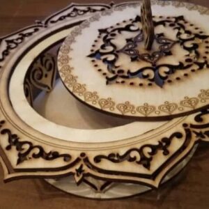 Intra απο ξύλο plywood 3mm-4mm πάχος – Διακοσμητικό Ξύλινο Μπολ με λίμα καπακιού 20x25 cm INTRAVECTRY-MY561428