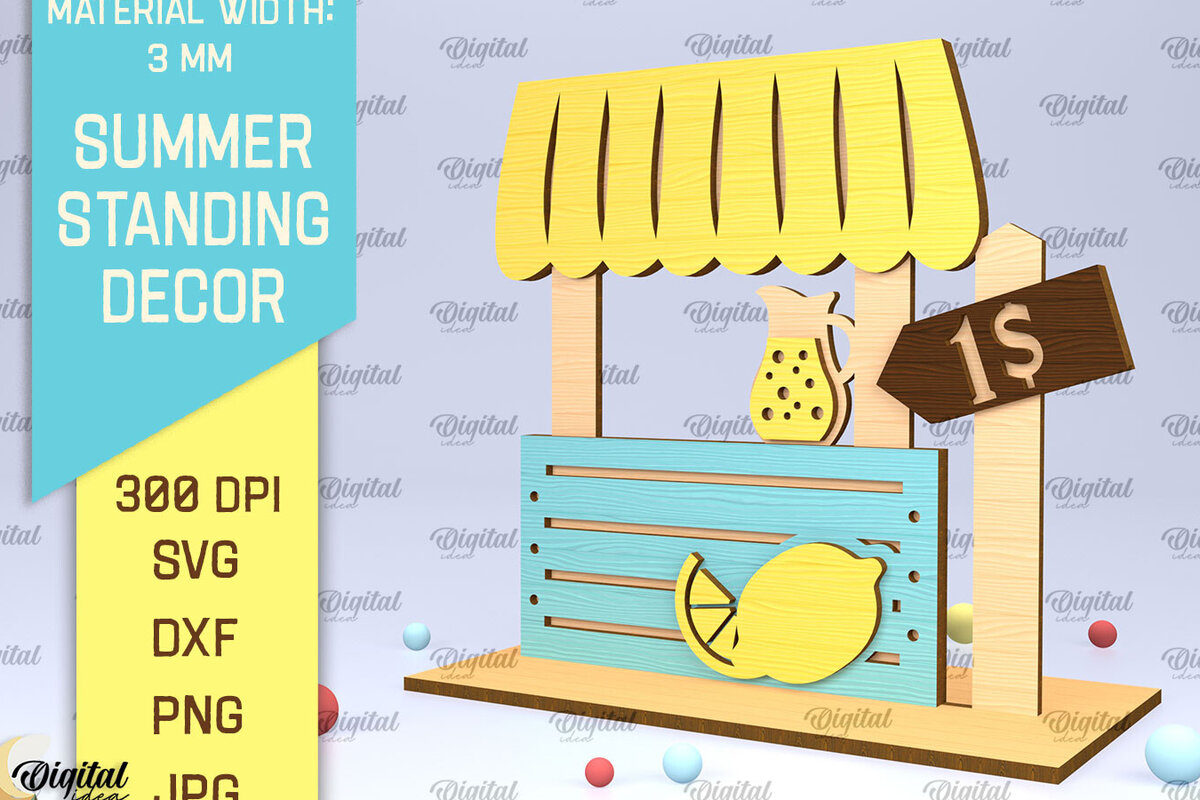 Intra απο ξύλο plywood 3mm-4mm πάχος Τρισδιάστατη καλοκαιρινή όρθια διακόσμηση κοπής με λέιζερ Δίασταση 30x20 cm INTRAFABR-95118970