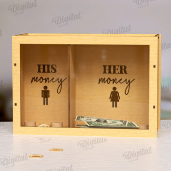 Intra απο ξύλο plywood 3mm-4mm πάχος Τρισδιάστατο Ξύλινο Κουτί Χρημάτων Δίασταση 30x20 cm INTRAFABR-121124138 - Image 1