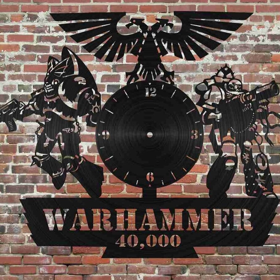 Intra απο ξύλο plywood 3mm-4mm πάχος – ξύλο ρολογιού τοίχου με δίσκους βινυλίου Warhammer 40000 20x25 cm INTRAVECTRY-MY557331