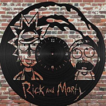Intra απο ξύλο plywood 3mm-4mm πάχος – ξύλο ρολογιού τοίχου βινυλίου Rick and Morty 15x20 cm INTRAVECTRY-MY561142 - Image 1