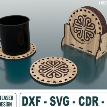 Intra απο ξύλο plywood 3mm-4mm πάχος Boxed Grill Trivet Coaster Templates Δίασταση 15x15 cm INTRAFABR-48686080 - Image 1