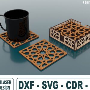 Intra απο ξύλο plywood 3mm-4mm πάχος Σουβέρ Trivet Grill σε κουτί Δίασταση 15x15 cm INTRAFABR-47134823