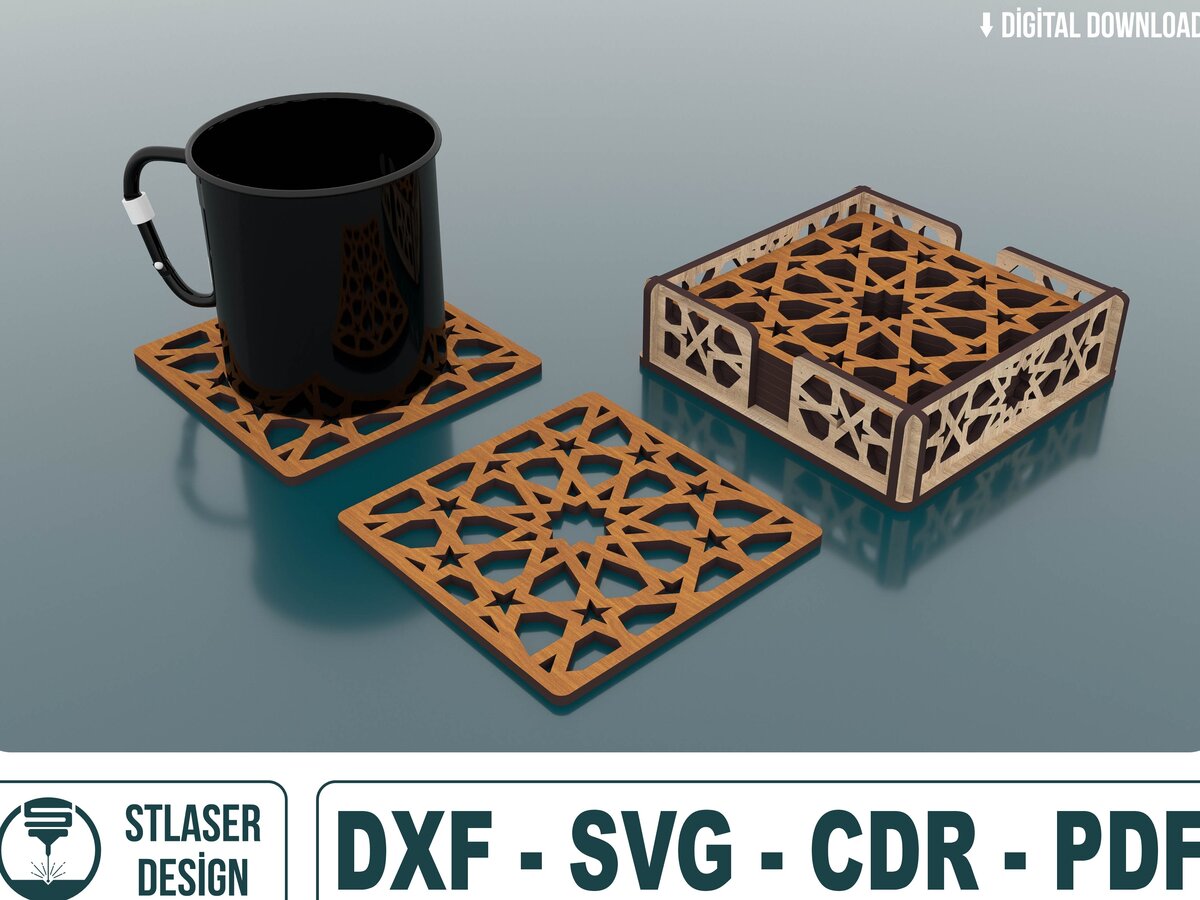 Intra απο ξύλο plywood 3mm-4mm πάχος Σουβέρ Trivet Grill σε κουτί Δίασταση 15x15 cm INTRAFABR-47134823