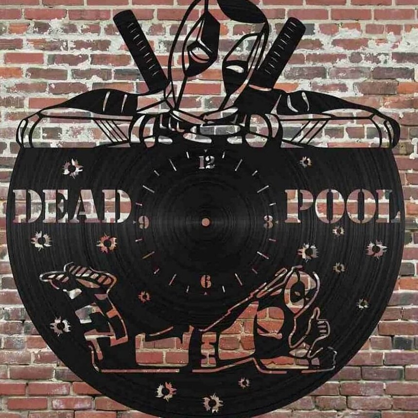 Intra απο ξύλο plywood 3mm-4mm πάχος – ξύλο ρολογιού τοίχου Mister Pool Deadpool Vinyl 15x20 cm INTRAVECTRY-MY557346