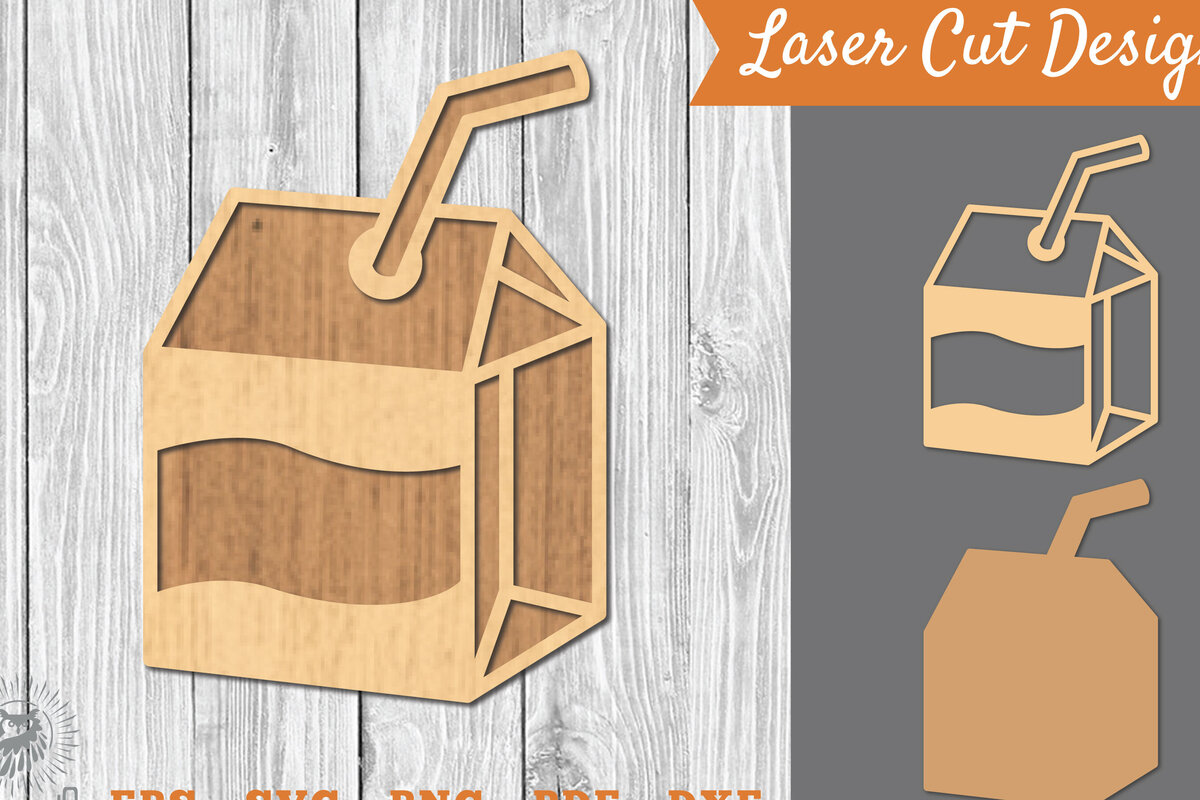 Intra απο ξύλο plywood 3mm-4mm πάχος Boxed Milk Decoration Δίασταση 15x15 cm INTRAFABR-109510427