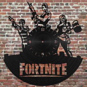 Intra απο ξύλο plywood 3mm-4mm πάχος – ξύλο Fortnite Vinyl Ρολόι τοίχου Δώρο για Gamer Girls 15x15 cm INTRAVECTRY-MY555918