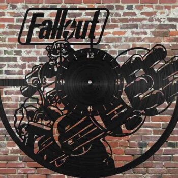 Intra απο ξύλο plywood 3mm-4mm πάχος – Δώρο ρολόι τοίχου δίσκου Fallout Vinyl για Gamer Boys 30x35 cm INTRAVECTRY-MY560800 - Image 1