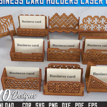 Intra απο ξύλο plywood 3mm-4mm πάχος Κάτοχοι επαγγελματικών καρτών κοπής με λέιζερ Δίασταση 15x15 cm INTRAFABR-122670696 - Image 1