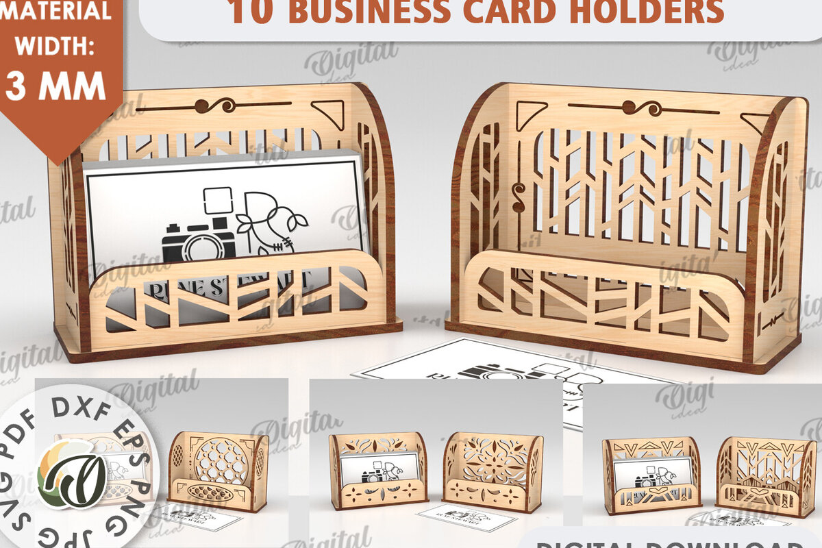 Intra απο ξύλο plywood 3mm-4mm πάχος Κάτοχοι επαγγελματικών καρτών κοπής με λέιζερ Δίασταση 30x20 cm INTRAFABR-111355229