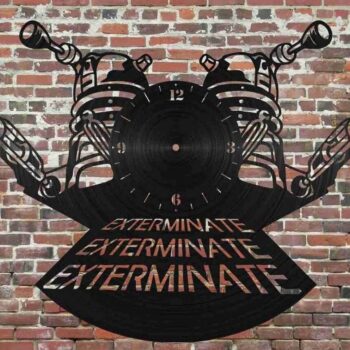 Intra απο ξύλο plywood 3mm-4mm πάχος – ξύλο ρολογιού τοίχου βινυλίου Dalek Warrior 40x40 cm INTRAVECTRY-MY561159 - Image 1