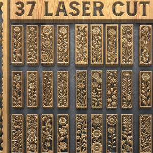 Intra απο ξύλο plywood 3mm-4mm πάχος Πάνελ κοπής με λέιζερ Floral Butterfly Δίασταση 3200x7200 cm INTRAFABR-124781737