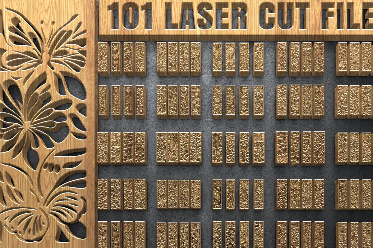 Intra απο ξύλο plywood 3mm-4mm πάχος με Πεταλούδα &amp; Floral Panel Δίασταση 3200x7200 cm INTRAFABR-124986741