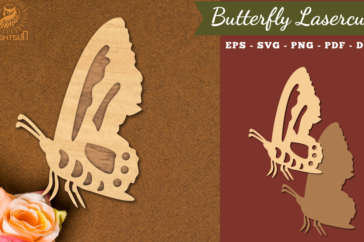 Intra απο ξύλο plywood 3mm-4mm πάχος Διακόσμηση κοπής με λέιζερ πεταλούδας 6 Δίασταση 15x15 cm INTRAFABR-111785750