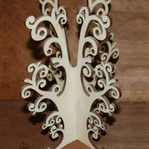 Intra απο ξύλο plywood 3mm-4mm πάχος – ξύλο οργανωτή κοσμημάτων με βάση 3D ξύλινο σκουλαρίκι 12x15 cm INTRAVECTRY-MY556943