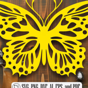 Intra απο ξύλο plywood 3mm-4mm πάχος Πρότυπο κάρτας Πεταλούδας Papercut Δίασταση 10x20 cm INTRAFABR-92213274 - Image 1