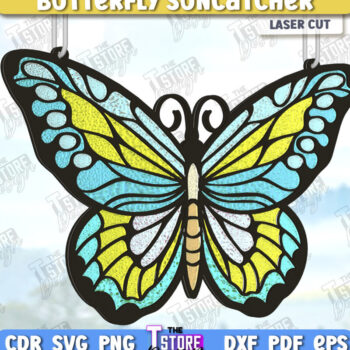 Intra απο ξύλο plywood 3mm-4mm πάχος Suncatcher πεταλούδας | CNC Δίασταση 30x20 cm INTRAFABR-123578675 - Image 1