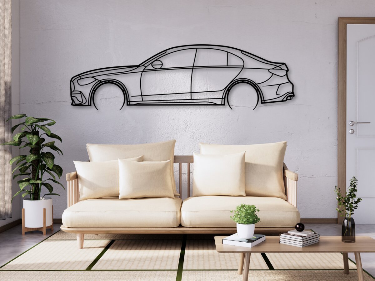 Intra απο ξύλο plywood 3mm-4mm πάχος C-class W206 Car Silhouette Δίασταση 15x15 cm INTRAFABR-110752422