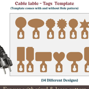 Intra απο ξύλο plywood 3mm-4mm πάχος Ετικέτες καλωδίων , Ετικέτες καλωδίων λέιζερ Δίασταση 8x11 cm INTRAFABR-85846740 - Image 1