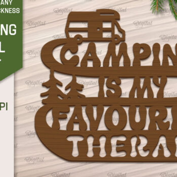Intra απο ξύλο plywood 3mm-4mm πάχος Camping Wall Art . Camping Papercut Δίασταση 40x40 cm INTRAFABR-91963084 - Image 1