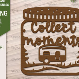 Intra απο ξύλο plywood 3mm-4mm πάχος Camping Wall Art . Camping Papercut Δίασταση 40x40 cm INTRAFABR-91963179