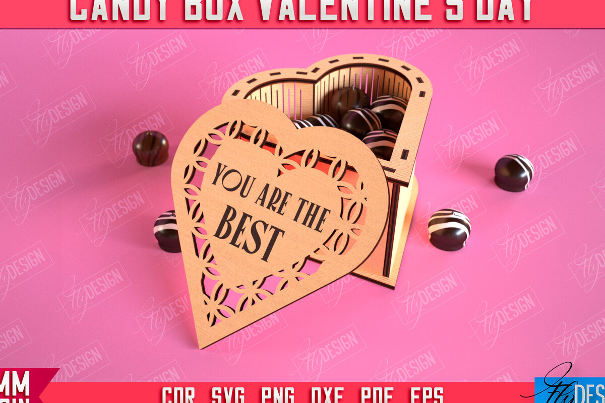 Intra απο ξύλο plywood 3mm-4mm πάχος Candy Box Ημέρα του Αγίου Βαλεντίνου | Κουτί θεραπείας Δίασταση 15x15 cm INTRAFABR-113523253