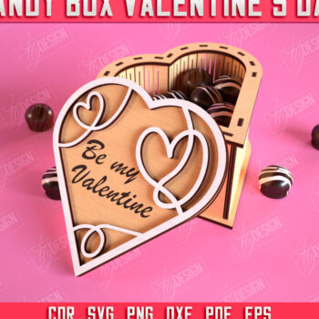 Intra απο ξύλο plywood 3mm-4mm πάχος Candy Box Ημέρα του Αγίου Βαλεντίνου | Κουτί θεραπείας Δίασταση 15x15 cm INTRAFABR-113523258 - Image 1