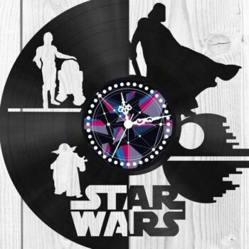 Intra απο ξύλο plywood 3mm-4mm πάχος – ξύλο ρολογιού τοίχου δίσκου βινυλίου Star Wars 40x45 cm INTRAVECTRY-MY560808 - Image 1