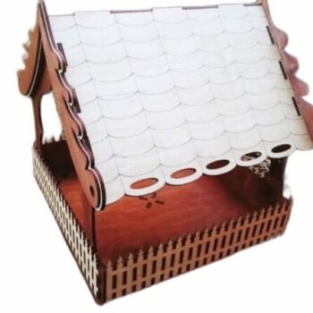 Intra απο ξύλο plywood 3mm-4mm πάχος – Ξύλινη θήκη τροφοδοσίας πουλιών 15x15 cm INTRAVECTRY-MY556020 - Image 1