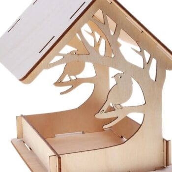 Intra απο ξύλο plywood 3mm-4mm πάχος – Ξύλινος τροφοδότης πουλιών για μικρά πουλιά 4mm ξύλο 15x20 cm INTRAVECTRY-MY556021 - Image 1