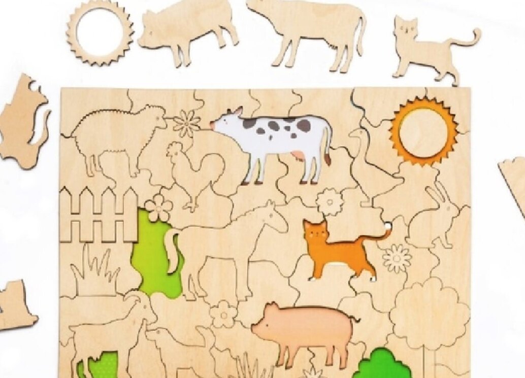 Intra απο ξύλο plywood 3mm-4mm πάχος – Ξύλινο ξύλο παζλ για ζώα 40x45 cm INTRAVECTRY-MY560467