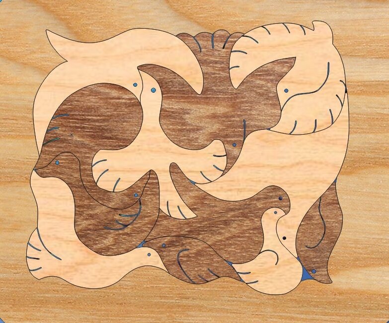 Intra απο ξύλο plywood 3mm-4mm πάχος – ξύλο Παιχνιδιού Brain Teaser παζλ Bird για παιδιά 30x35 cm INTRAVECTRY-MY558692