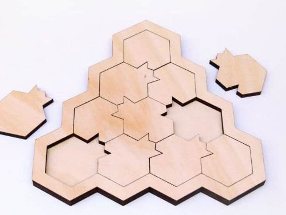 Intra απο ξύλο plywood 3mm-4mm πάχος – ξύλο Παιχνιδιού Pomegranate Wooden Puzzle 15x15 cm INTRAVECTRY-MY560472